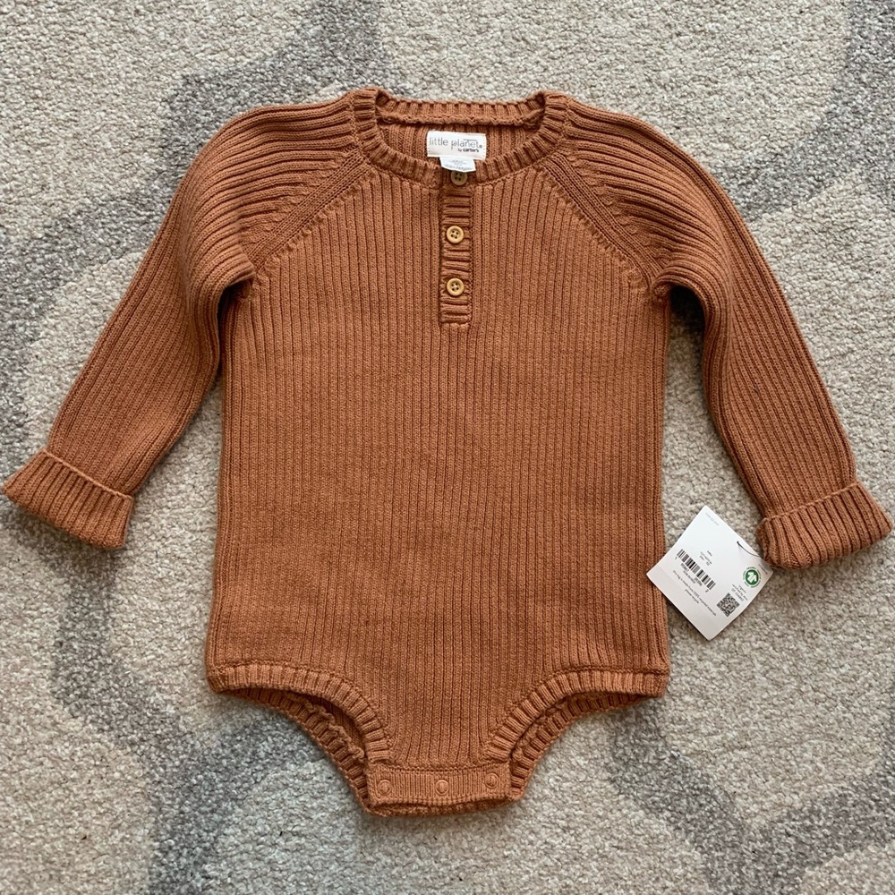 NWT! Little Planet Organic Sweater Romper